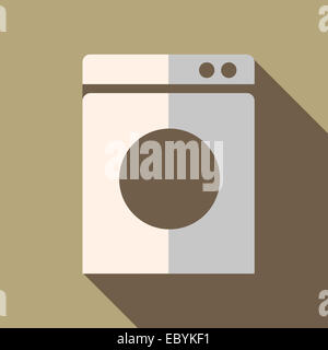 Moderne Wohnung Design Konzept Symbol Waschmaschine. Vektor-illustra Stockfoto