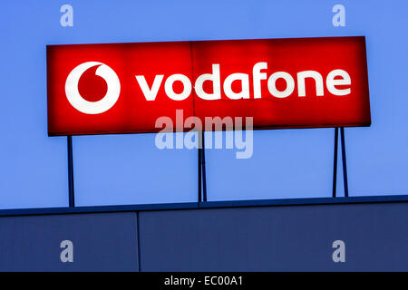 Vodafone-Logo-Zeichen Tschechien Stockfoto