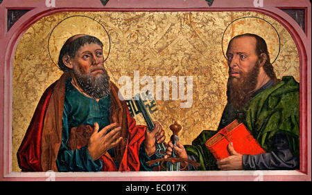 San Pedro Y San Pablo - St. Peter und St. Paul 15. Cent Francisco Gallego 1440-1507 Kathedrale Salamanca Gothic Barock 1513-1733 (Kastilien-Leon) Spanien Spanisch Stockfoto