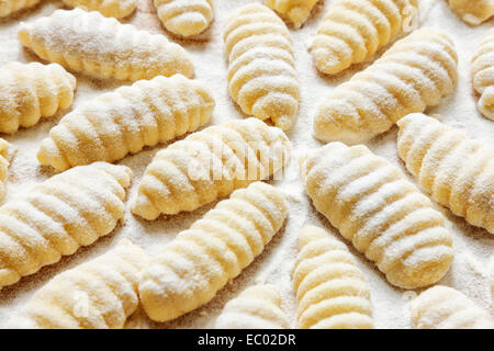 Gnocci hautnah Stockfoto