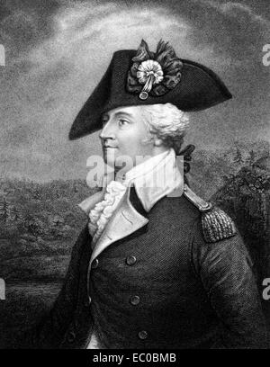 Anthony Wayne (1745-1796) auf Gravur von 1834.  Vereinigte Staaten Armee Offizier und Staatsmann. Stockfoto