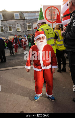 Padstow Santa Run 2014 Santa Bike Ride Cornwall Stockfoto