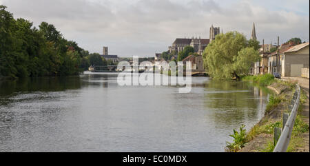 Auxerre Yonne Stockfoto