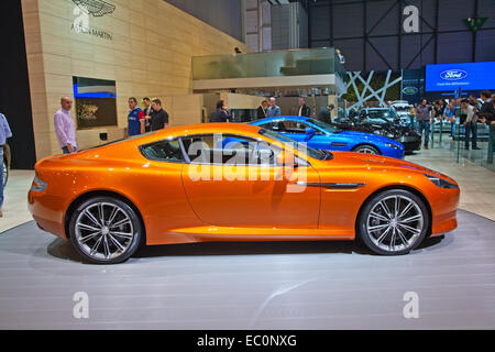 Genf - März 8: Der Aston Martin Virage auf dem Display auf der 81. International Motor Show Palexpo-Genf am 8. März; 2011 in Gen Stockfoto