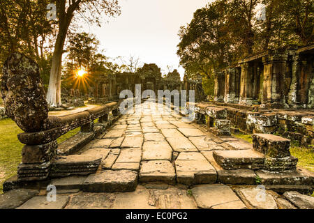 Sonnenuntergang über Bateay Kdei Tempel, Ankor Wat Unesco Welt Kulturerbe. Stockfoto