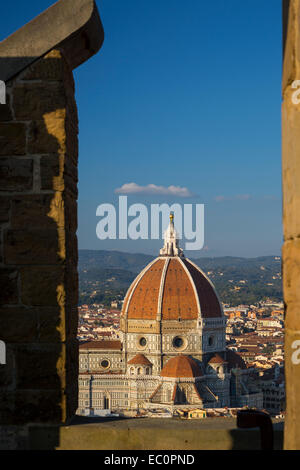 Blick auf den Dom von Palazzo Vecchio, Florenz, Toskana, Italien Stockfoto