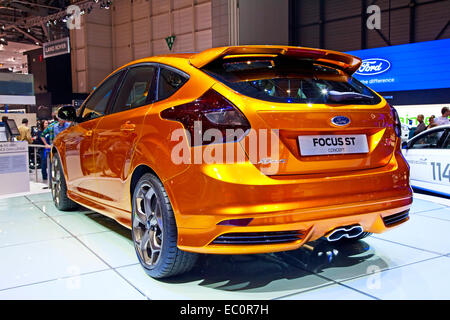 Genf - März 8: Der Ford Focus ST auf dem Display auf der 81. International Motor Show Palexpo-Genf am 8. März Konzept; 2011 in Stockfoto