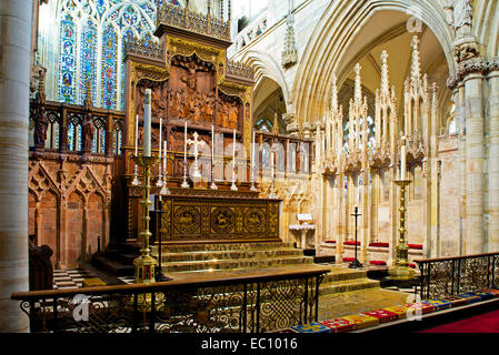 Der Altar von Selby Abbey, North Yorkshire, England UK Stockfoto