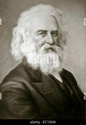Henry Wadsworth Longfellow amerikanischer Dichter und Pädagoge Stockfoto