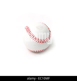 Baseball auf weißem Hintergrund Stockfoto