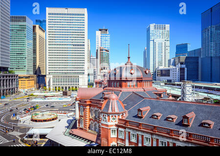 Tokyo, Japan Stadtbild am Bahnhof Tokio. Stockfoto