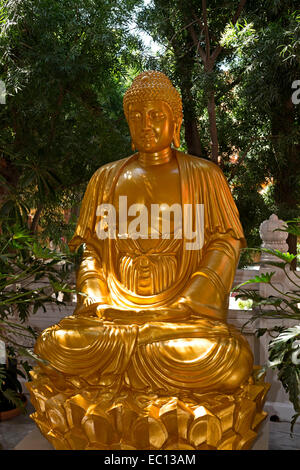 Statue von Sakyamuni Buddha Sakyamuni Buddha, Buddha, buddhistische Tempel, Hsi Lai Tempel, Stadt der Hacienda Heights, Los Angeles County, Kalifornien Stockfoto