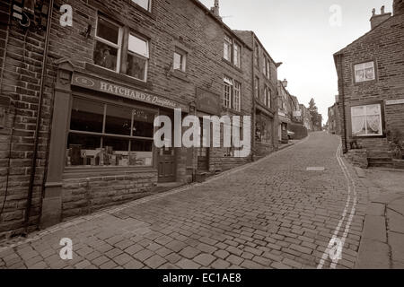 Main Street Haworth West Yorkshire England Großbritannien Stockfoto