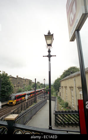 Saltaire Village Railway Station West Yorkshire England Großbritannien Stockfoto