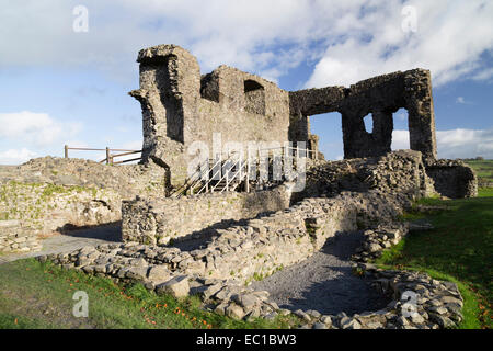 UK, Kendal, die Ruinen von Kendal Castle. Stockfoto