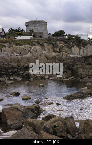 Joyce Tower (Martello-Turm) am Sandycove, Co. Dublin, Irland. James Joyce, irischer Dichter, Schriftsteller, geboren James Augustine Aloysius Stockfoto