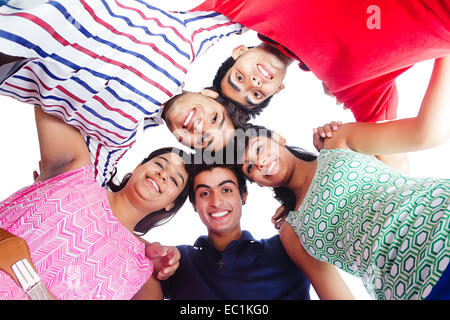 indische Studenten Freunde Spaß Stockfoto