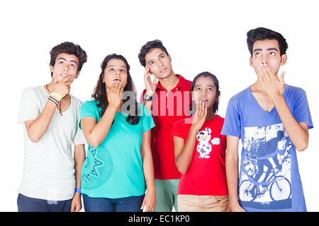 indische Studenten Freunde Stockfoto