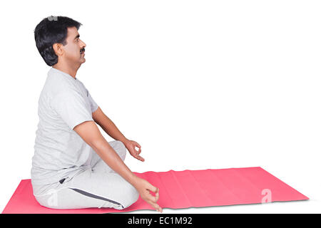 Inder Yoga Padmasana Stockfoto