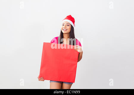 eine Inderin Christmas Festival zeigt Message Board Stockfoto