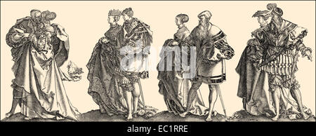 Ehe-Tänze des 16. Jahrhunderts durch Aldegrever, Stockfoto
