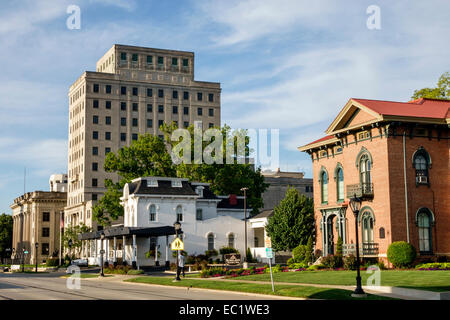 Springfield Illinois, historische Autobahn Route 66, South 6th Street, Häuser, Häuser, Franklin Life Insurance Co. Firmengebäude, Besucher reisen nach Stockfoto