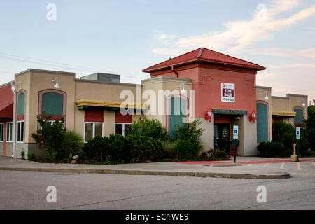 Springfield Illinois, geschlossenes Restaurant, Gewerbeimmobilien zum Verkauf, Gebäude, gescheiterter Geschäftsbetrieb, IL140902111 Stockfoto