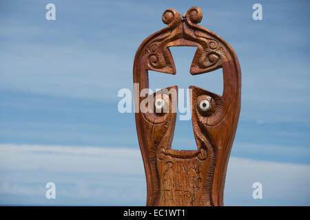 Chile, Osterinsel aka Rapa Nui, Hanga Roa. Hanga Roa Friedhof stammt aus mehr als hundert Jahren. Stockfoto