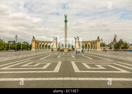 Milleniumsdenkmal, Heldenplatz, Budapest, Ungarn Stockfoto