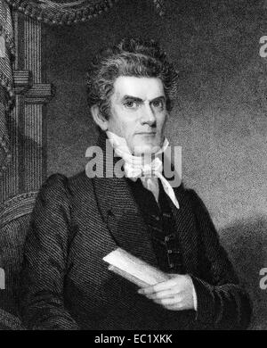 John Caldwell Calhoun (1782-1850) auf Kupferstich aus dem Jahr 1835. US-amerikanischer Politiker und politischer Theoretiker. Stockfoto