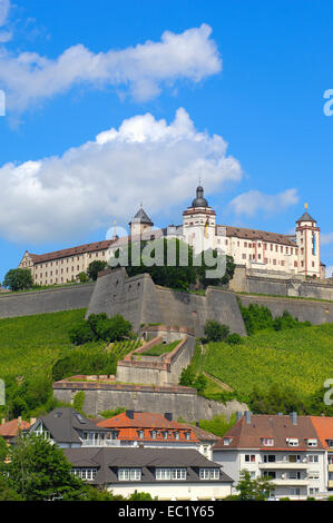 Marienberg Burg, Festung Marienberg, UNESCO-Weltkulturerbe, Würzburg, romantische Straße, Romantische Strasse, Franken Stockfoto