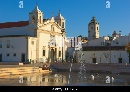 Santa Maria Kirche, Praça Infante Dom Henrique Square, Lagos, Algarve, Portugal, Europa Stockfoto