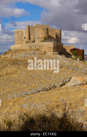 Burg der Ritter von St. Johannes von Jerusalem, Consuegra, Provinz Toledo, Route des Don Quijote, Castilla-La Mancha, Spanien Stockfoto