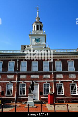 PHILADELPHIA, PENNSYLVANIA: Die Nordfassade von 1732-1753 Independence Hall Stockfoto