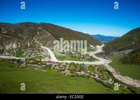 Übersehen Sie die tschetschenischen Berge, Tschetschenien, Kaukasus, Russland Stockfoto