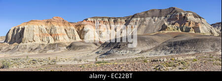 Bunte Hügel, Versteinerter Wald Bosque Petrificado National Monument, Sarmiento, Chubut, Argentinien Stockfoto