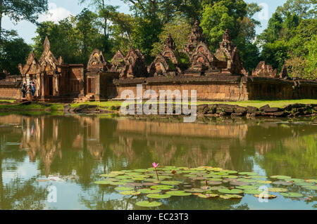 Tempel Banteay Srei, in der Nähe von Siem Reap, Kambodscha Stockfoto