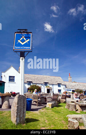 Das Quadrat und Kompass Country-Pub in der Dorset Dorf von Wert Matravers England UK Stockfoto