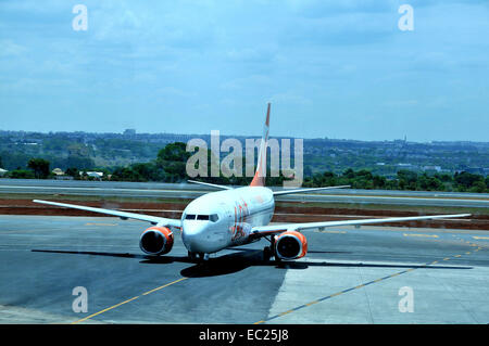 Boeing 737-700 der brasilianischen Firma Gol Airways Brasilia Flughafen Brasilien Stockfoto