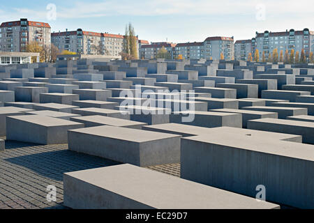 Ansicht der jüdischen Holocaust-Mahnmal, Berlin, Deutschland Stockfoto