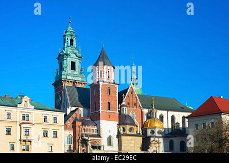 Basilika St. Stanislaw und Vaclav oder Wawel-Kathedrale in Krakau, Polen Stockfoto