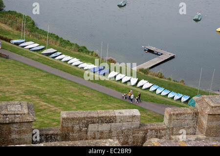 Linlithgow Loch vom Palace tower Stockfoto