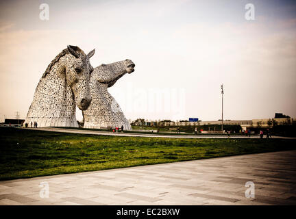 Kelpies Helix Park Falkirk Grangemouth Stockfoto