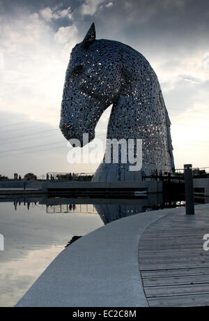 Kelpies Helix Park Falkirk Grangemouth Stockfoto