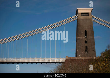 Bristol, UK. 8. Dezember 2014.  Die Clifton Suspension Bridge, die von Isambard Kingdom Brunel, entworfen wurde feiert es 150 Jubiläum heute. Bildnachweis: Phil Rees/Alamy Live-Nachrichten Stockfoto