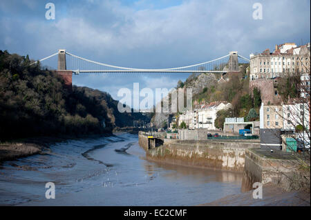 Bristol, UK. 8. Dezember 2014.  Die Clifton Suspension Bridge, die von Isambard Kingdom Brunel, entworfen wurde feiert es 150 Jubiläum heute. Bildnachweis: Phil Rees/Alamy Live-Nachrichten Stockfoto