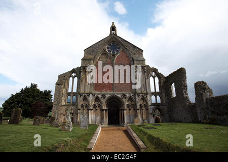 Westfassade des Binham Priory Kirche, Norfolk, England Stockfoto