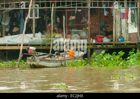 Riverside House am Mekong in Can Tho, Vietnam Stockfoto