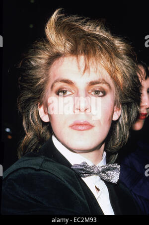 DURAN DURAN UK-pop-Gruppe mit Nick Rhodes über 1983 Stockfoto