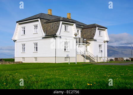 Präsident Reagan und Präsident Gorbachev Summit Haus in Reykjavik, Island Stockfoto